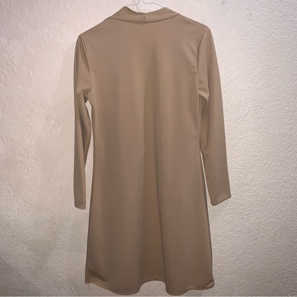 Beige/Tan Waterfall Collar Cardigan - Picture 2 of 4